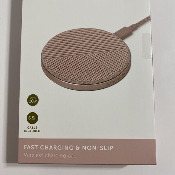 Native Union Drop Fast Charging 10W Qi Wireless Charger Charging Rose Pink NEW - Picture 6 of 9